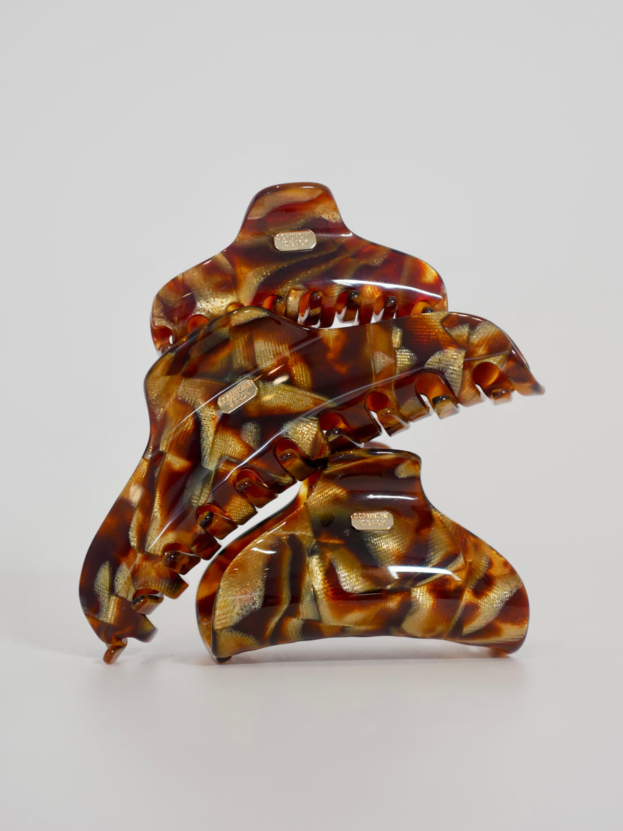 Pince very classique 3,5 cm - Marron doré