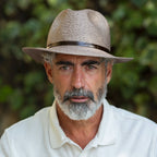 Chapeau Papier et Lien Cuir - Cacao