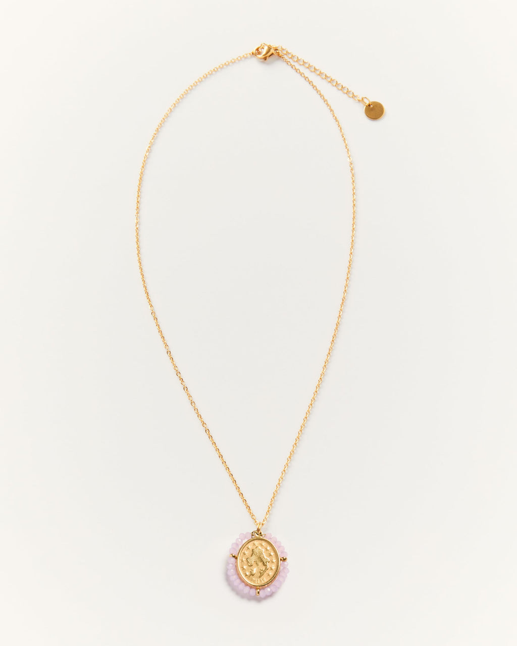 Collier Medaille Santa Maria - Lilas
