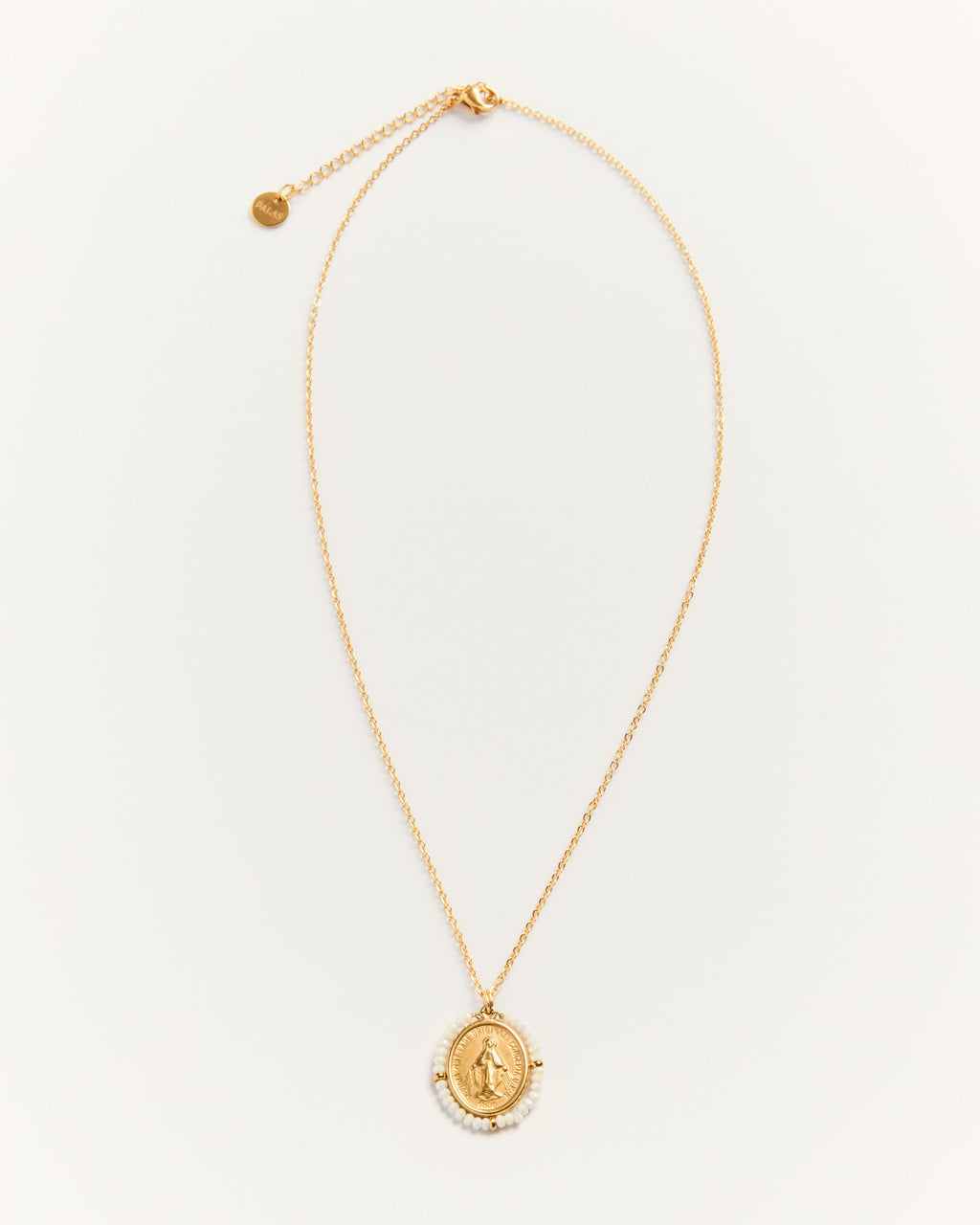 Collier Medaille Santa Maria - Shiny Cream
