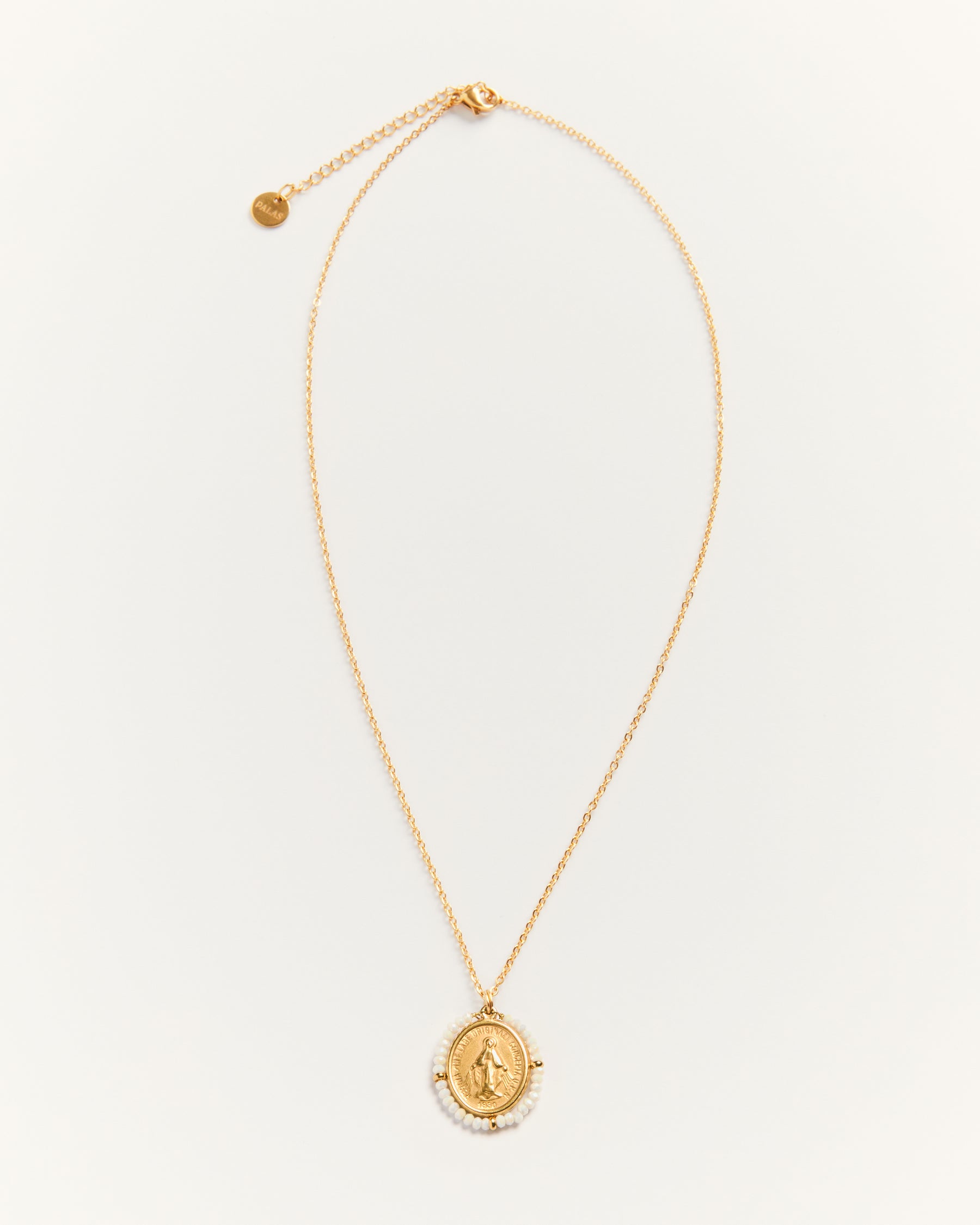 Collier Medaille Santa Maria - Shiny Cream