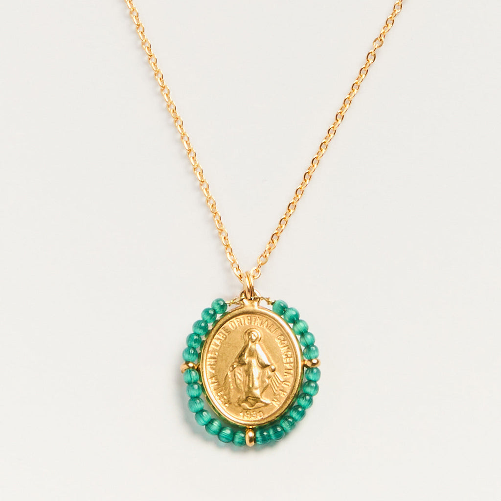 Collier Medaille Santa Maria Precious - Green