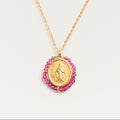 Collier Medaille Santa Maria - Grenat