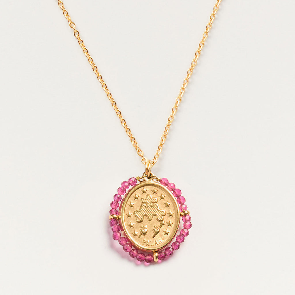 Collier Medaille Santa Maria - Grenat
