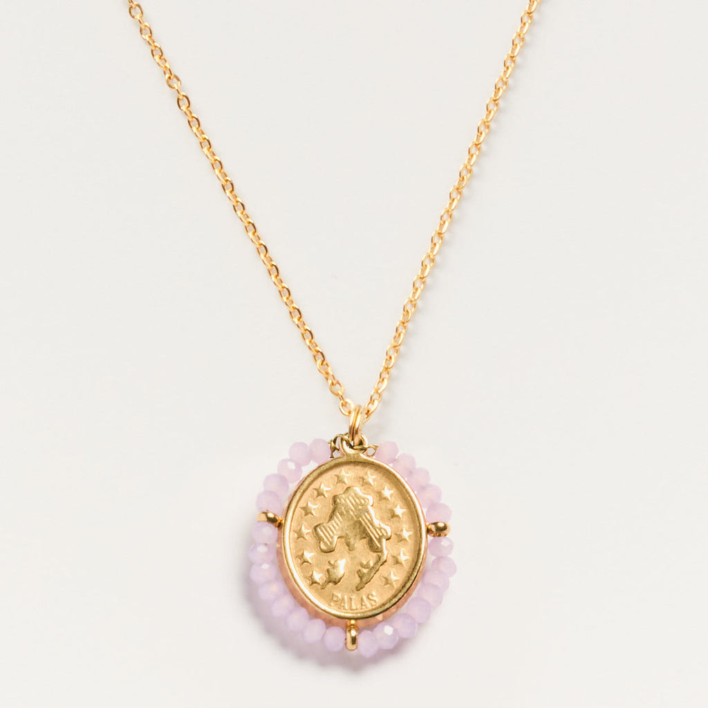 Collier Medaille Santa Maria - Lilas