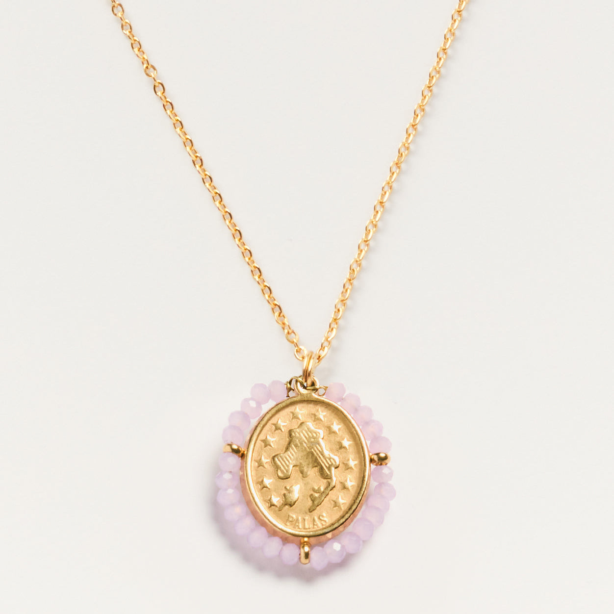 Collier Medaille Santa Maria - Lilas