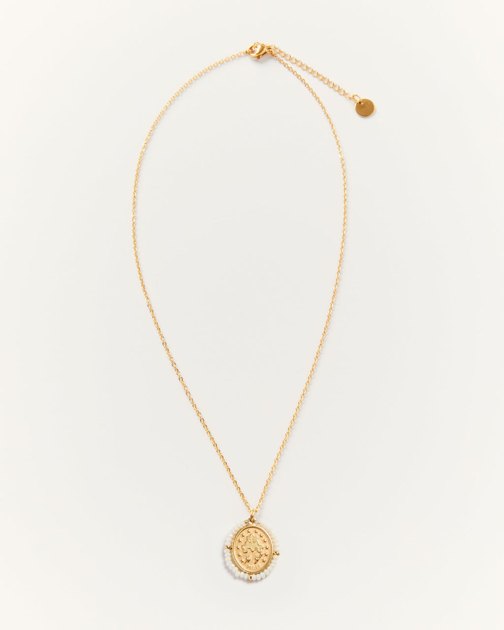 Collier Medaille Santa Maria - Shiny Cream