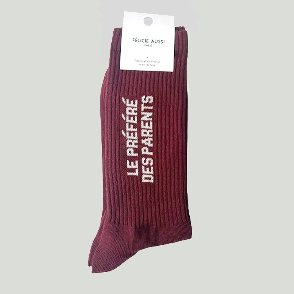 LE PREFERE DES PARENTS - Chaussettes  bordeaux