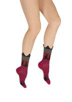 CHAUSSETTES FEMME EN LAINE MOTIF CHATS