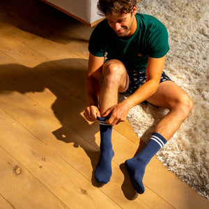 TE01 Chaussette La Rétro - Bleu - Homme