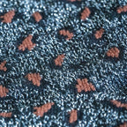 FFL01 Chaussettes pailletées en coton peigné Léopard - Noir - Femme