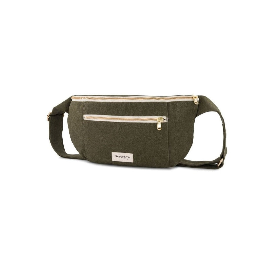 Nouveau Grand sac banane en coton - Orsel L - Military Green