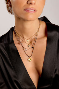 Collier Black Flower