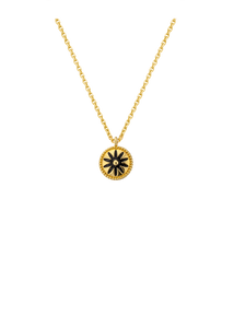 Collier Black Flower