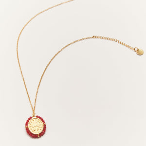 Collier Médaille Santa Maria - Red