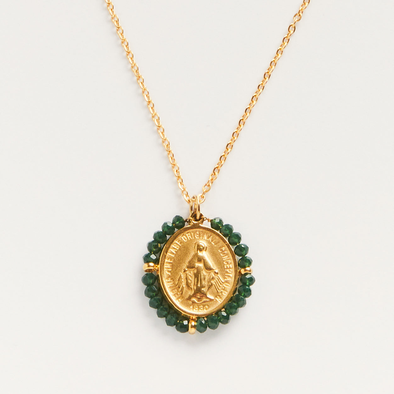 Collier Medaille Santa Maria - Forest Green
