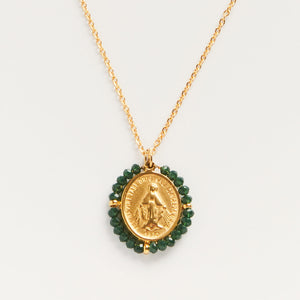 Collier Medaille Santa Maria - Forest Green