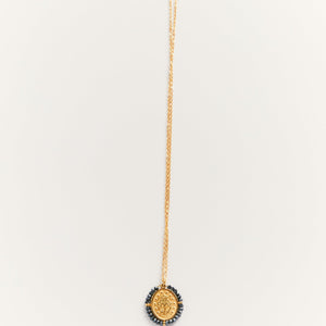 Collier Medaille Santa Maria - Hematite