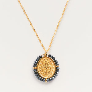 Collier Medaille Santa Maria - Hematite