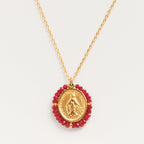 Collier Médaille Santa Maria - Red