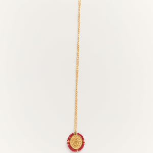 Collier Médaille Santa Maria - Red