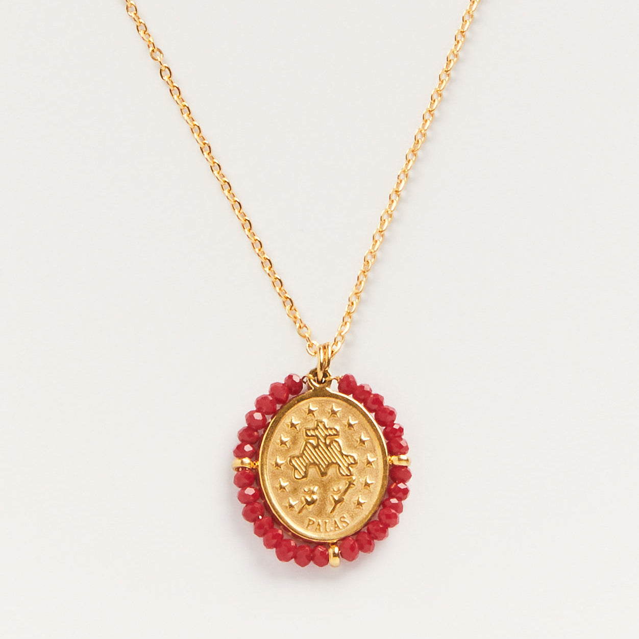 Collier Médaille Santa Maria - Red