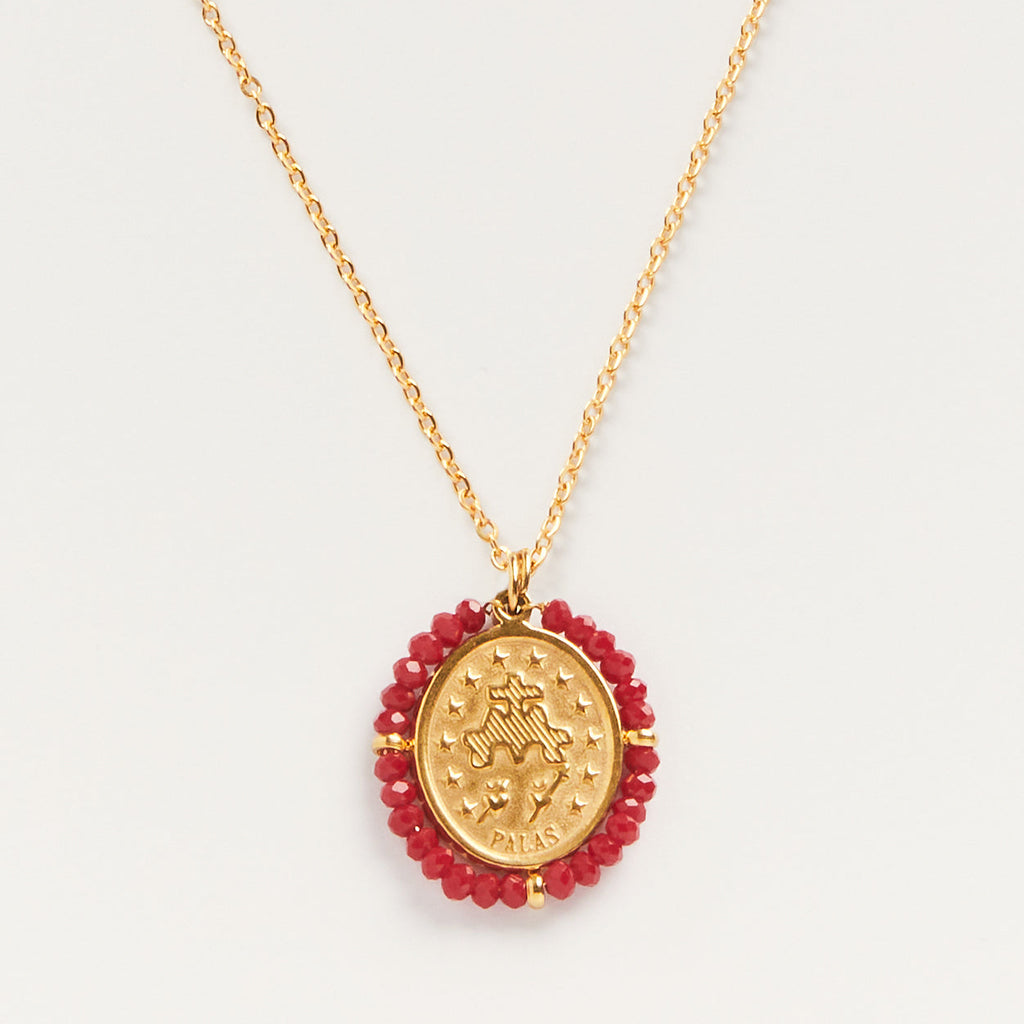 Collier Médaille Santa Maria - Red