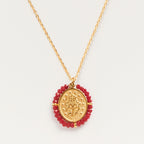 Collier Médaille Santa Maria - Red
