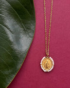 Collier Medaille Santa Maria - Shiny Cream