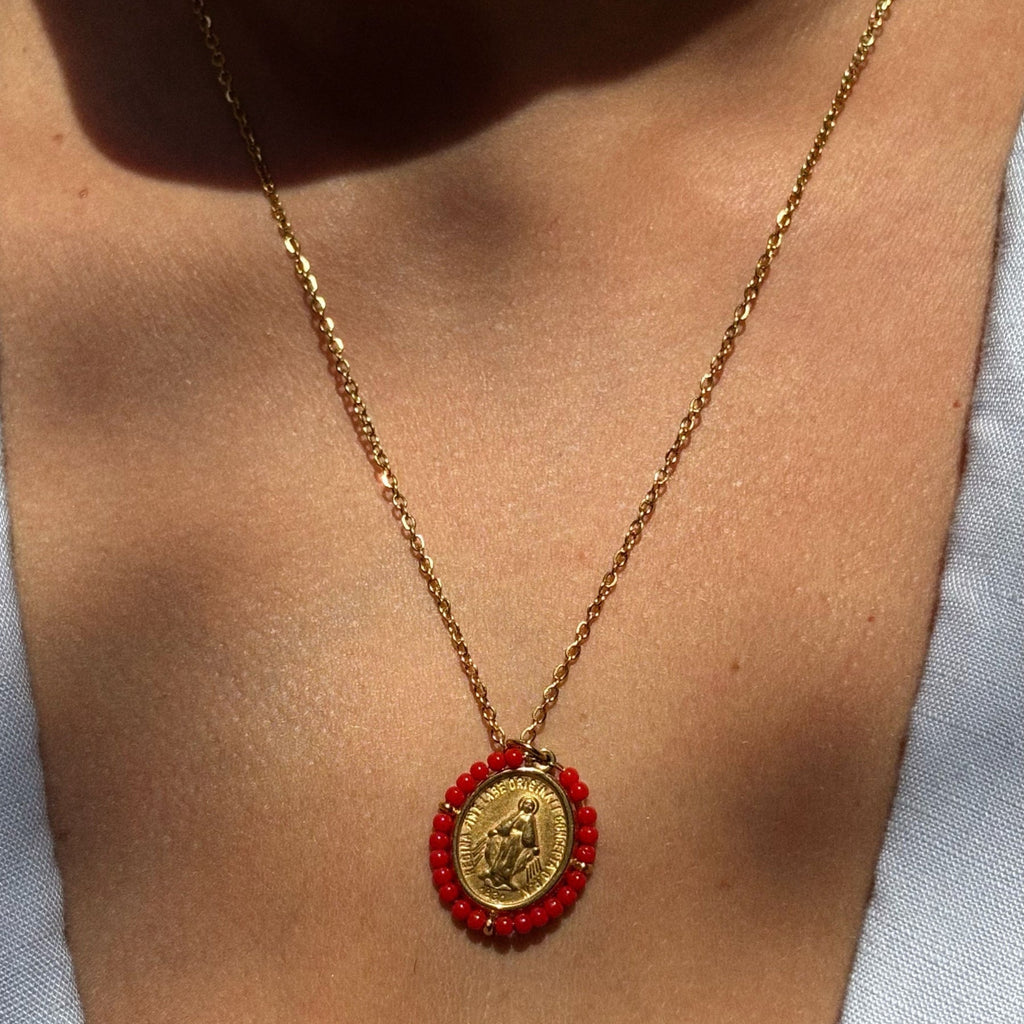 Collier Medaille Santa Maria Precious - Spicy Red