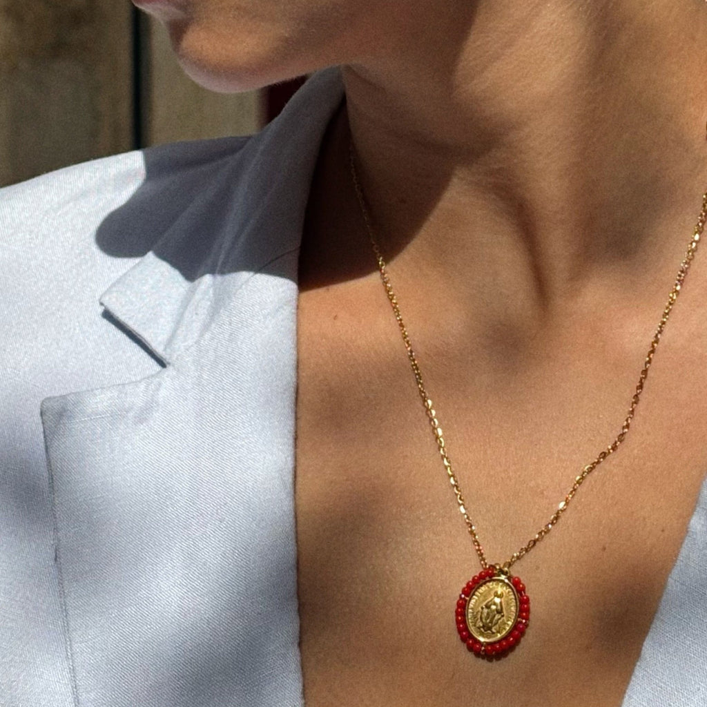 Collier Medaille Santa Maria Precious - Spicy Red