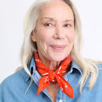 Bandana "Merci d'être là" - Rouge Tangerine