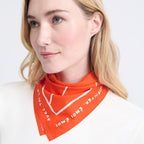 Bandana "Merci d'être là" - Rouge Tangerine