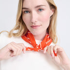 Bandana "Merci d'être là" - Rouge Tangerine