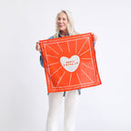 Bandana "Merci d'être là" - Rouge Tangerine