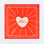 Bandana "Merci d'être là" - Rouge Tangerine