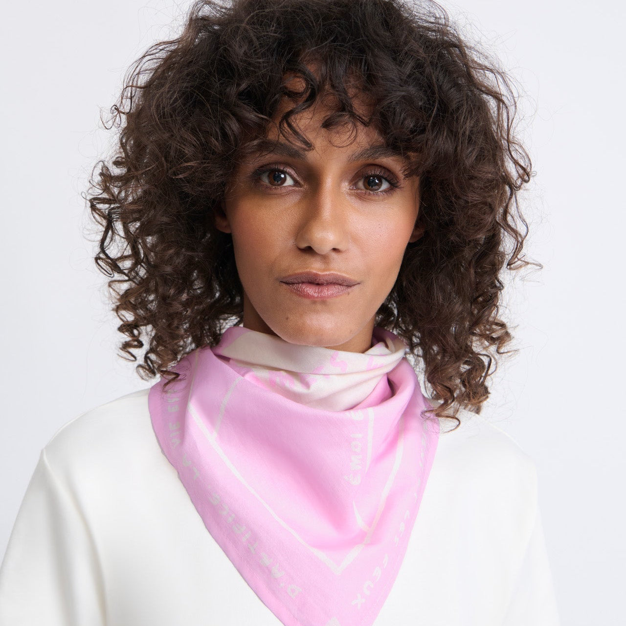 Bandana "Tu es la meilleure " - Rose