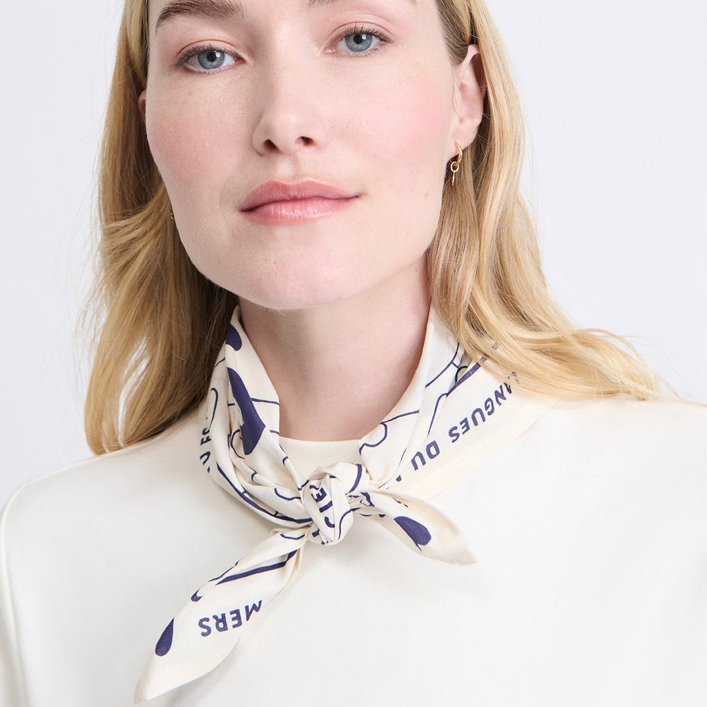 Bandana "Je t'aime" - Ivoire