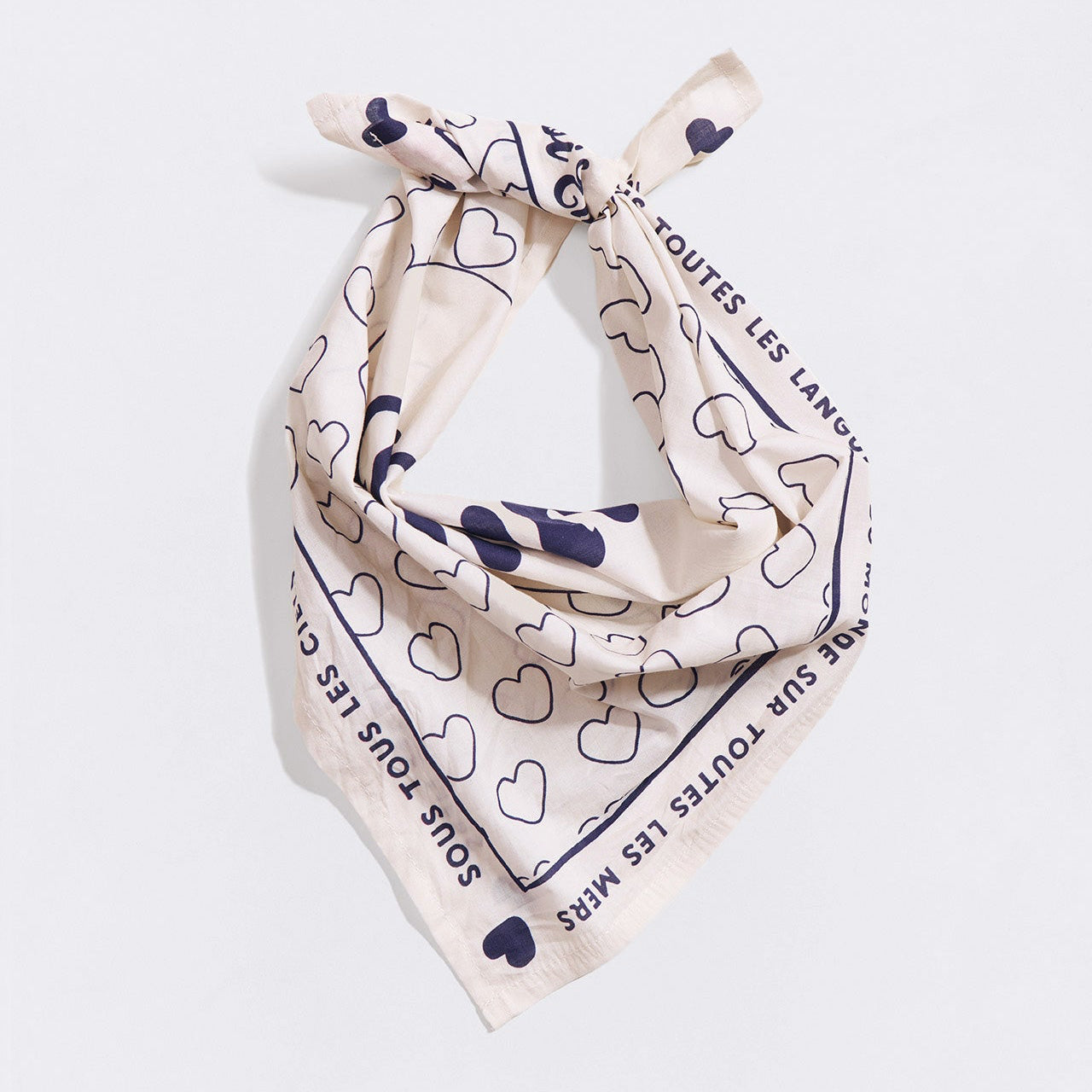 Bandana "Je t'aime" - Ivoire