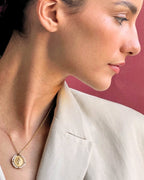 Collier Medaille Santa Maria - Shiny Cream