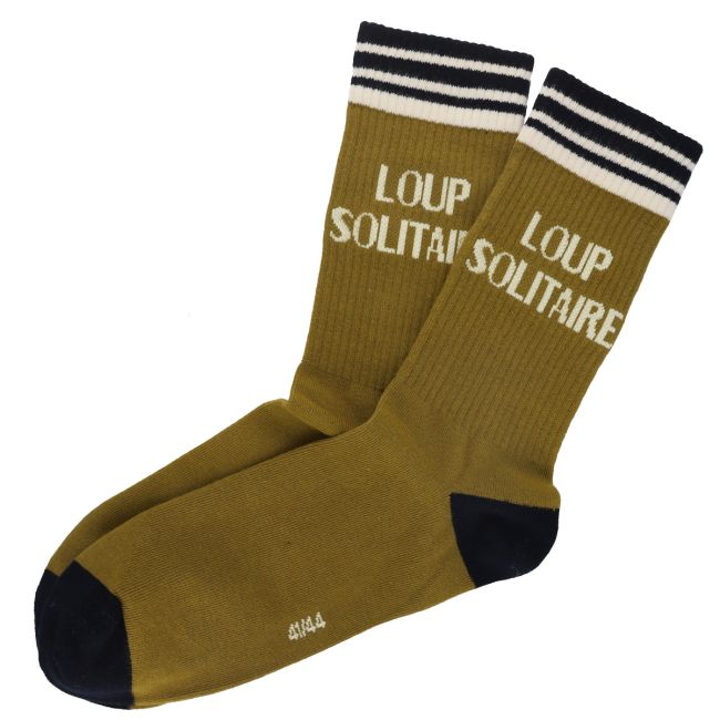 Chaussettes adulte "Loup solitaire" taille 41-44