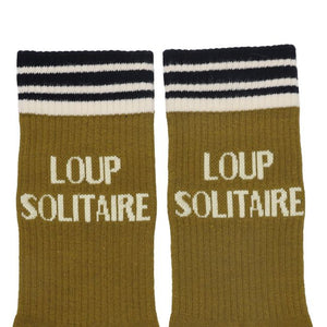 Chaussettes adulte "Loup solitaire" taille 41-44