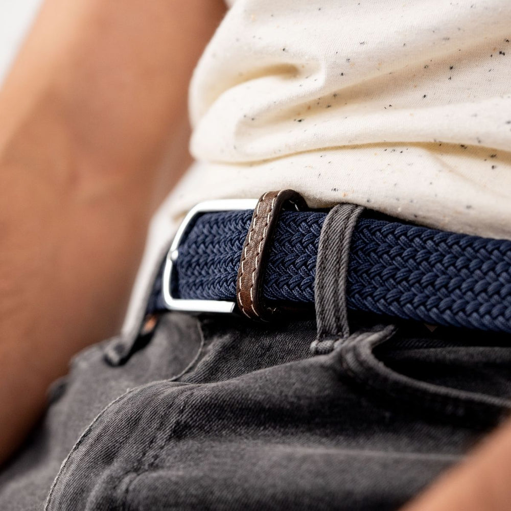 Bleu Ardoise - Ceinture Tressée
