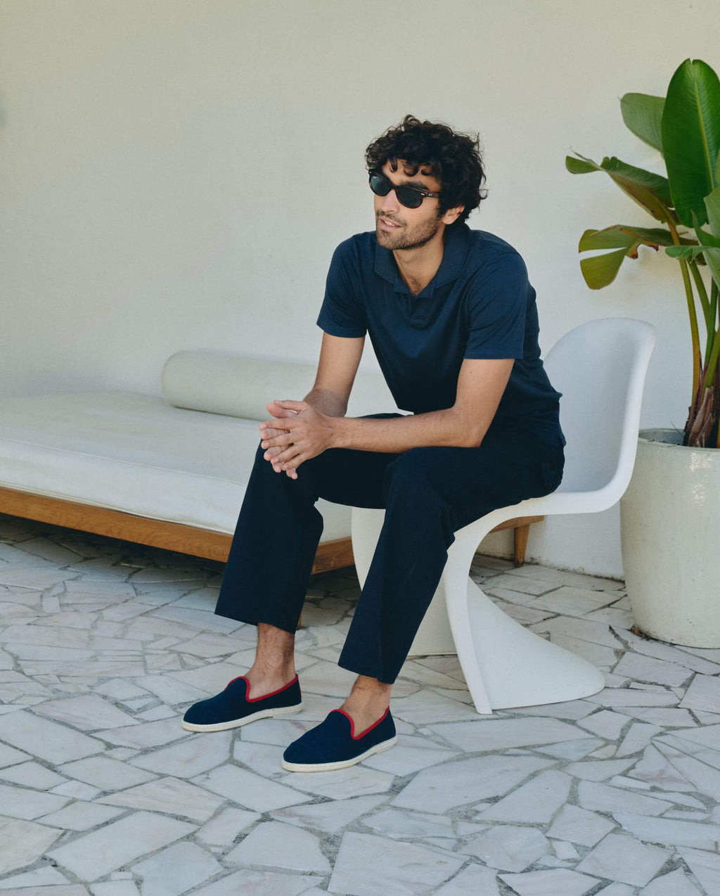 Espadrilles, Marine Rouge - Homme