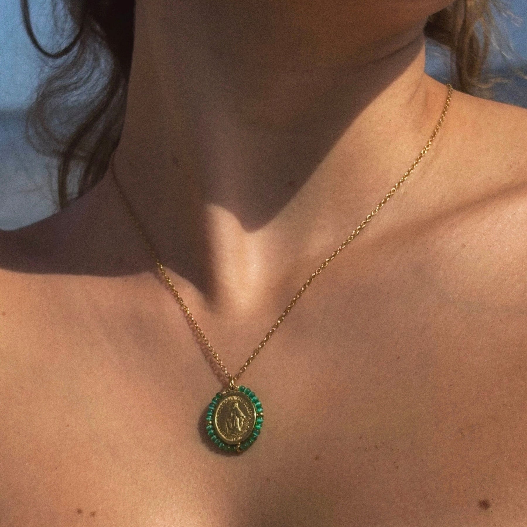 Collier Medaille Santa Maria Precious - Green