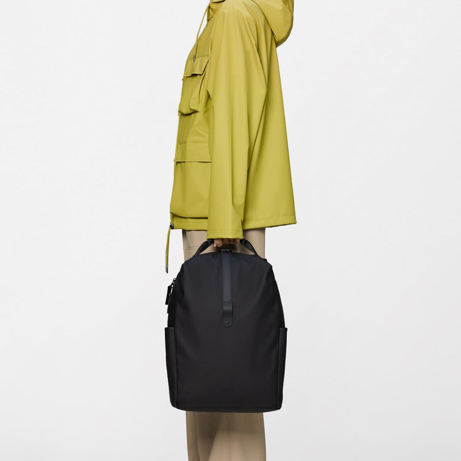 Clip Front Backpack - Black
