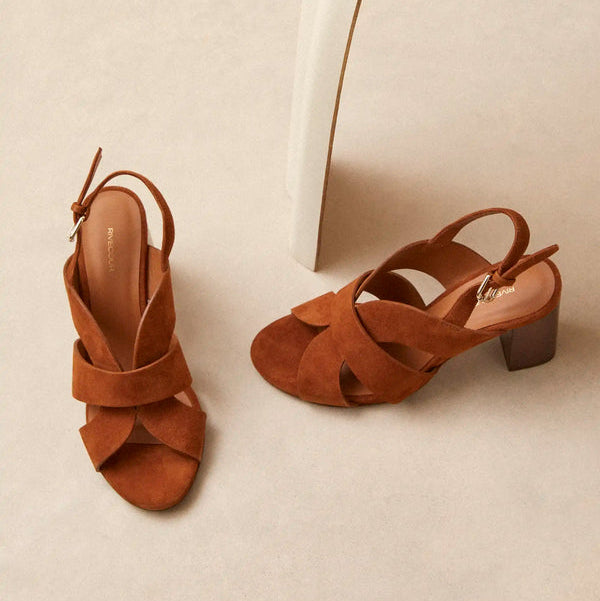 Sandale n°55 - Suede Cognac