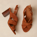 Sandale n°55 - Suede Cognac
