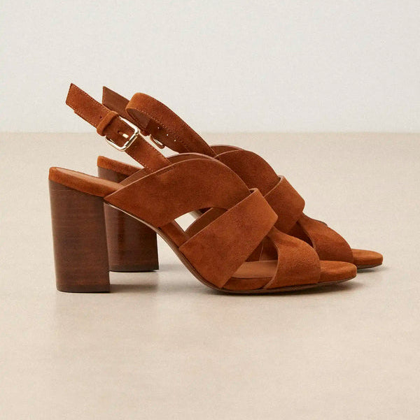 Sandale n°55 - Suede Cognac
