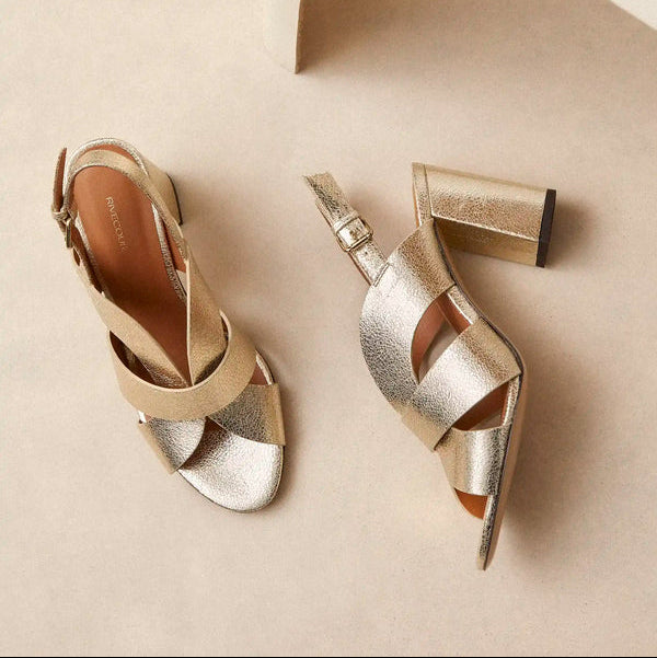 Sandale n°55 - Or Blanc